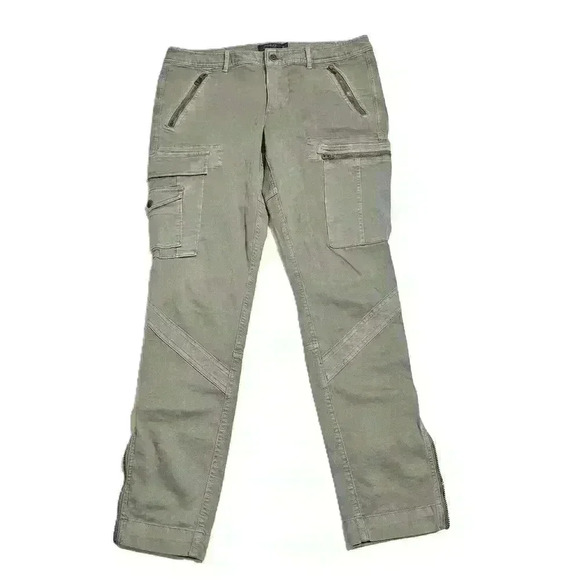 Polo Ralph Lauren Pants Cargo Jogger Zip Ankle Hiking Military Y2K Utility Khaki - Picture 1 of 14
